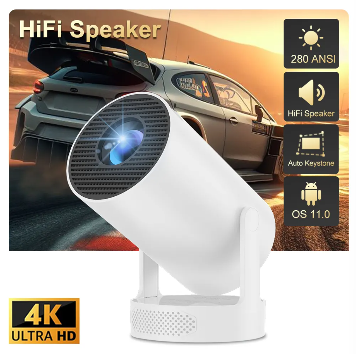 Projector KTV provides you with a dual visual and auditory e